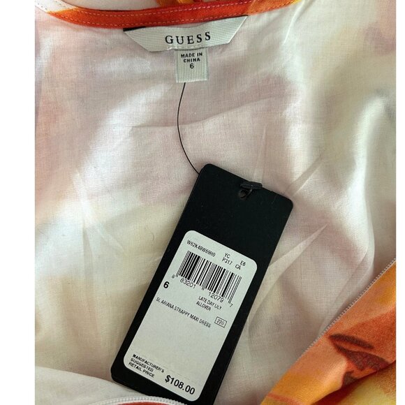GUESS Ariana Strappy Maxi Dress Sz 6 - Picture 3 of 8